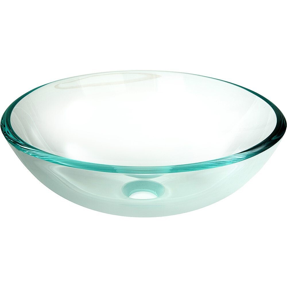 Crystal Clear Glass Vessel Basin