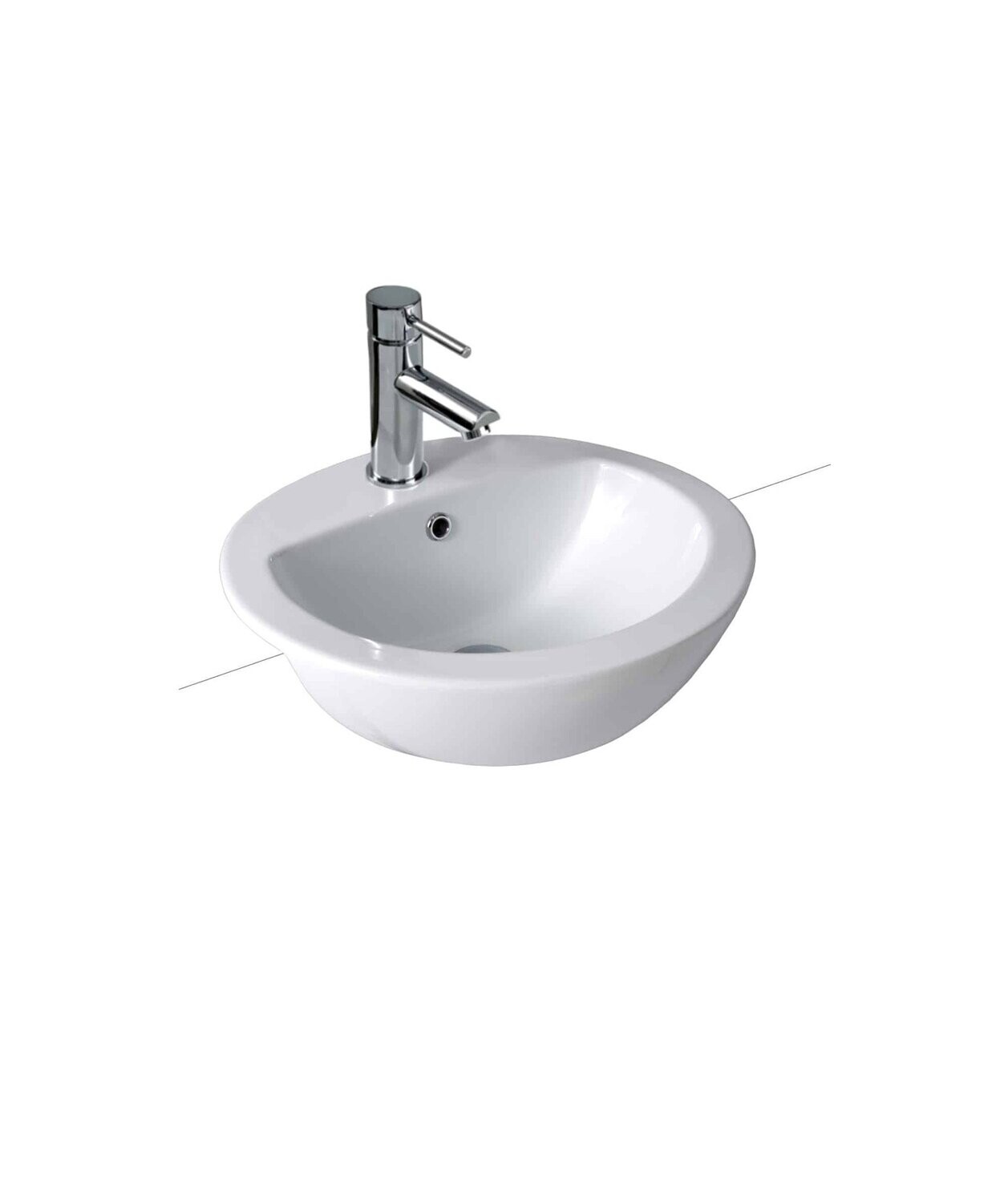 Chios Oval Semi-Recessed Basin