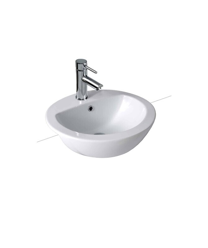Chios Oval Semi-Recessed Basin