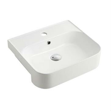 Nugleam Rectangle Semi Recess Basin 1TH
