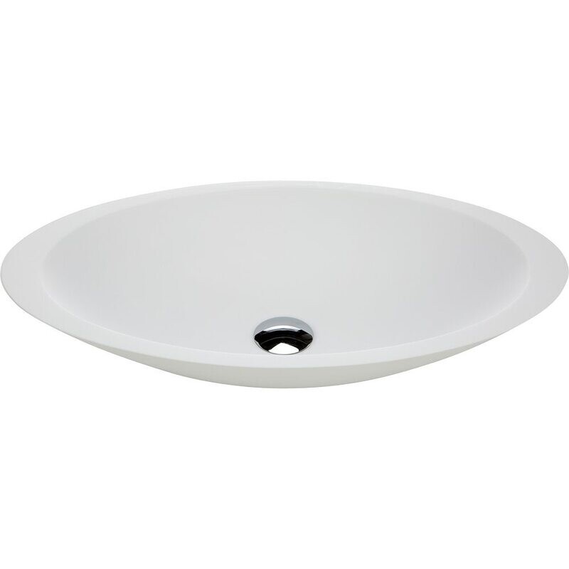 Bahama Matte White Solid Surface Basin