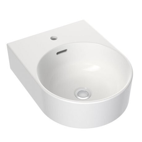 Clark Round Wall Basin 350mm - One Tap Hole