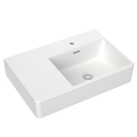 Clark Square Wall Basin With Shelf 600mm