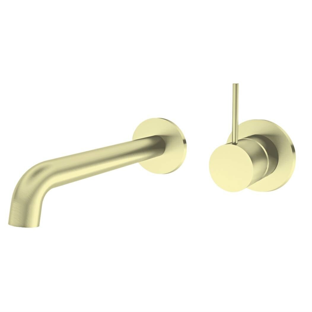 Mecca Wall Mixer Handle Up Brushed Gold