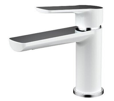Akemi Basin Mixer White and Chrome