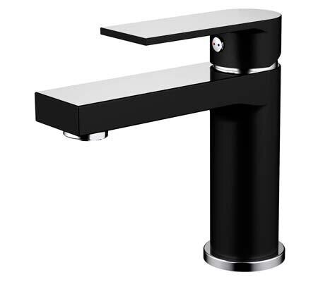 Kiato Basin Mixer Black & Chrome