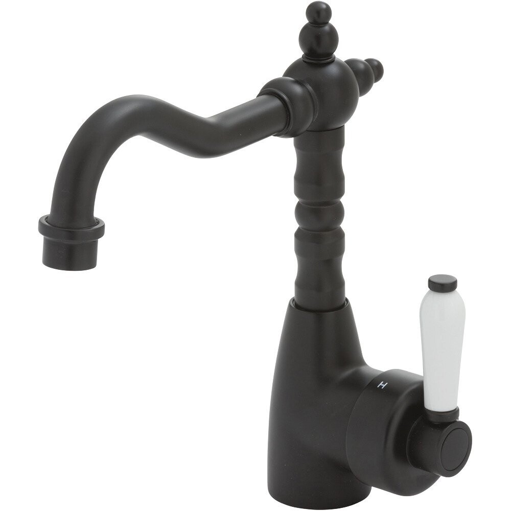 Eleanor Shepherds Crook Basin Mixer Matte Black