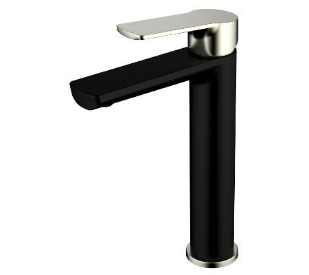 Akemi Vessel Mixer Black & Brushed Nickel