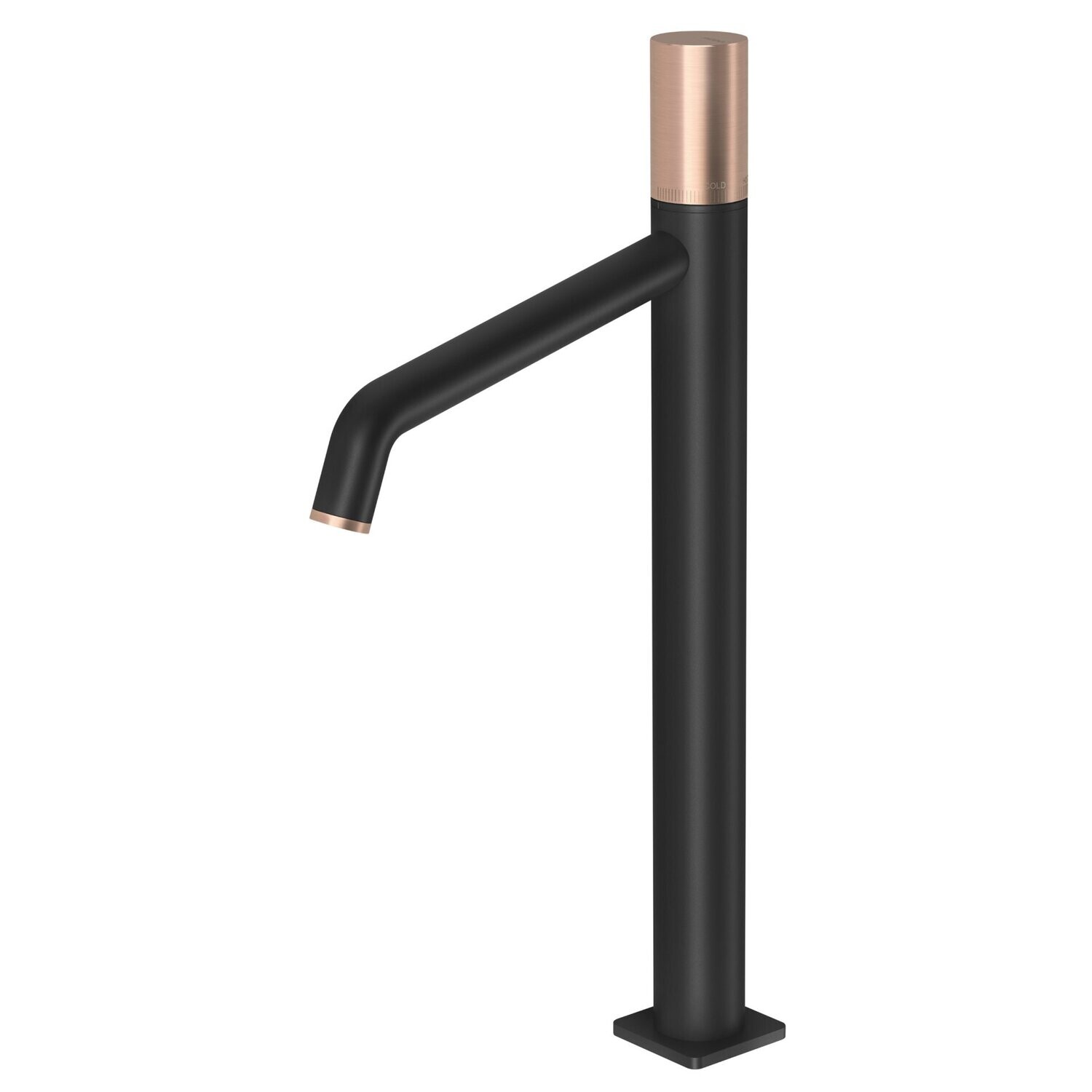 Toi Vessel Mixer Matte Black/Brushed Rose Gold