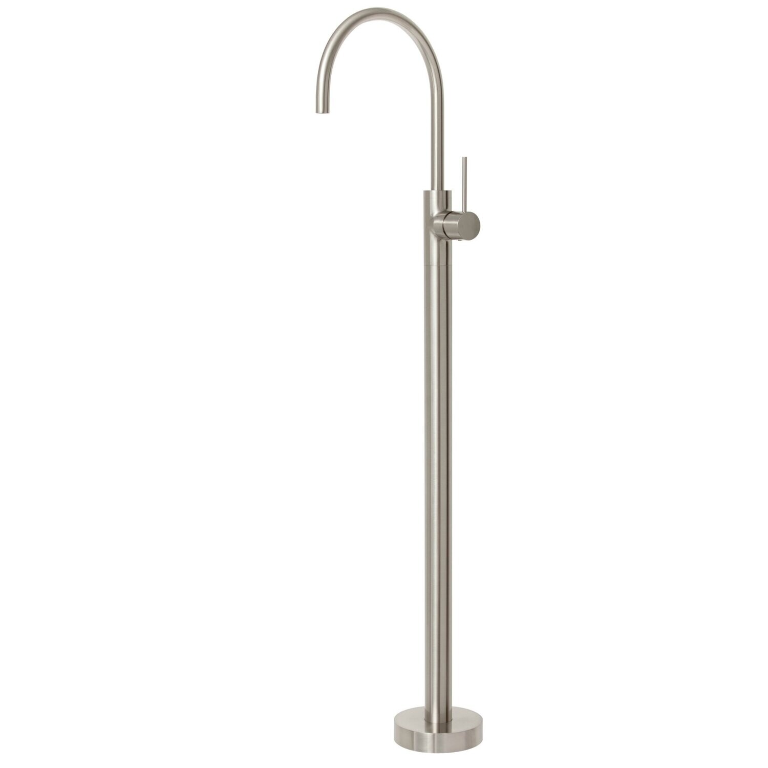 Vivid Slimline Floor Mounted Bath Mixer Brushed Nickel