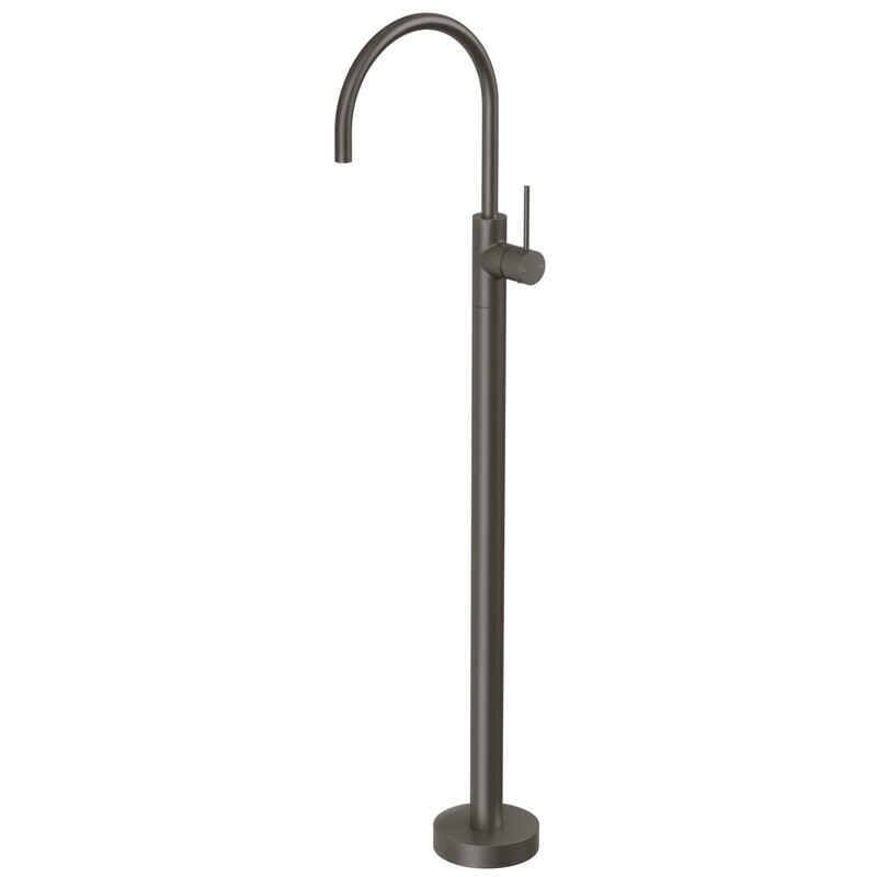 Vivid Slimline Floor Mounted Bath Mixer Gun Metal