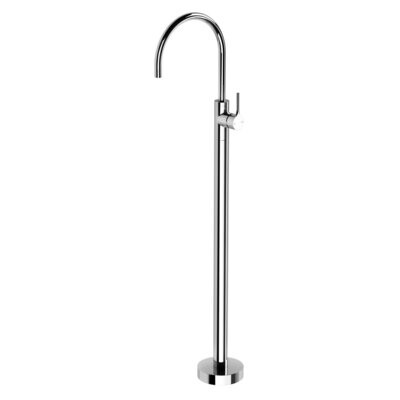 Vivid Slimline Oval Floor Mounted Bath Mixer Chrome
