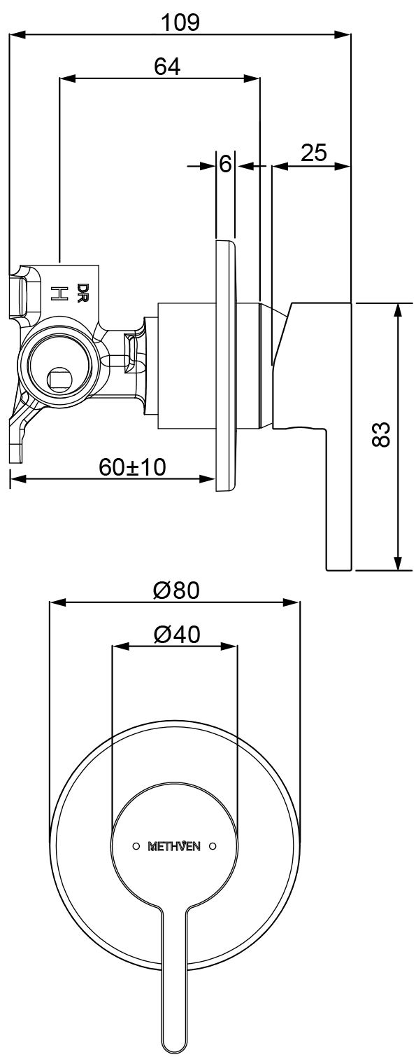 Arrow Shower Mixer Chrome