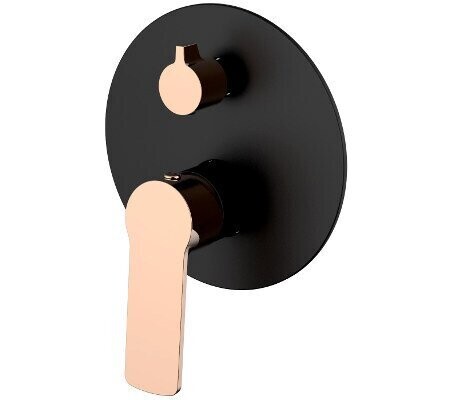 Akemi Shower Mixer Diverter Black Rose Gold