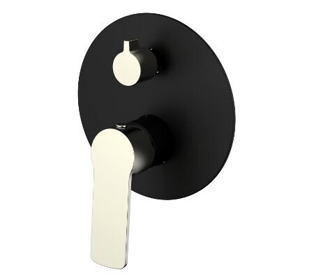 Akemi Shower Mixer Diverter Black & Brushed Nickel