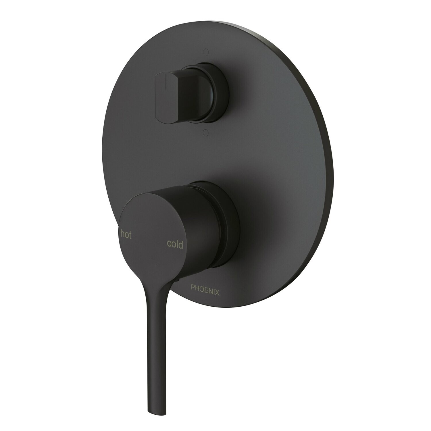 Vivid Slimline Oval Shower/Wall Diverter Mixer Matte Black