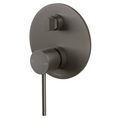 Vivid Slimline Shower/Bath Diverter Mixer Gun Metal Vivid Slimline Shower/Bath Diverter Mixer Gun Metal