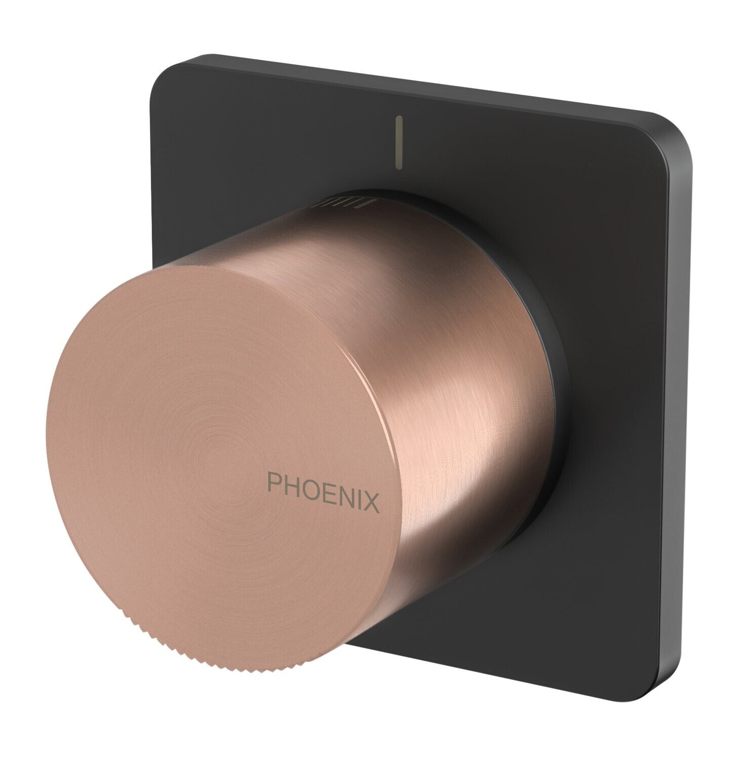 Toi Shower/Wall Mixer Matte Black/Brushed Rose Gold
