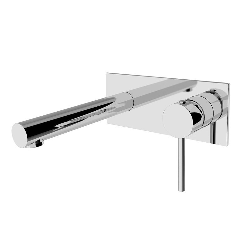 Dolce Wall Basin Mixer Straight Chrome