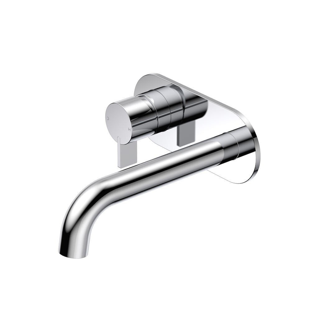 Round Blade Wall Basin/Bath Mixer 220mm - Chrome