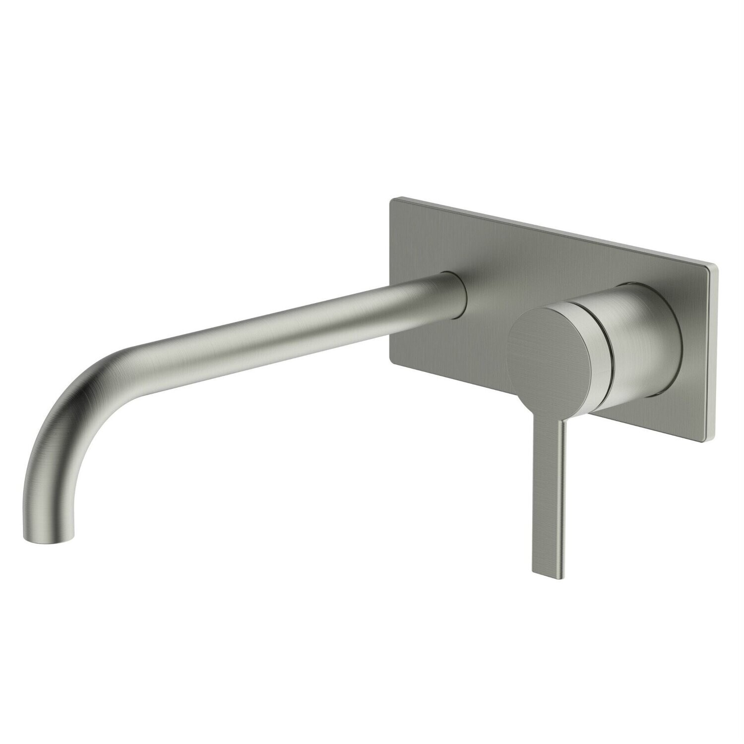 Optima Wall Basin Mixer Brushed Nickel