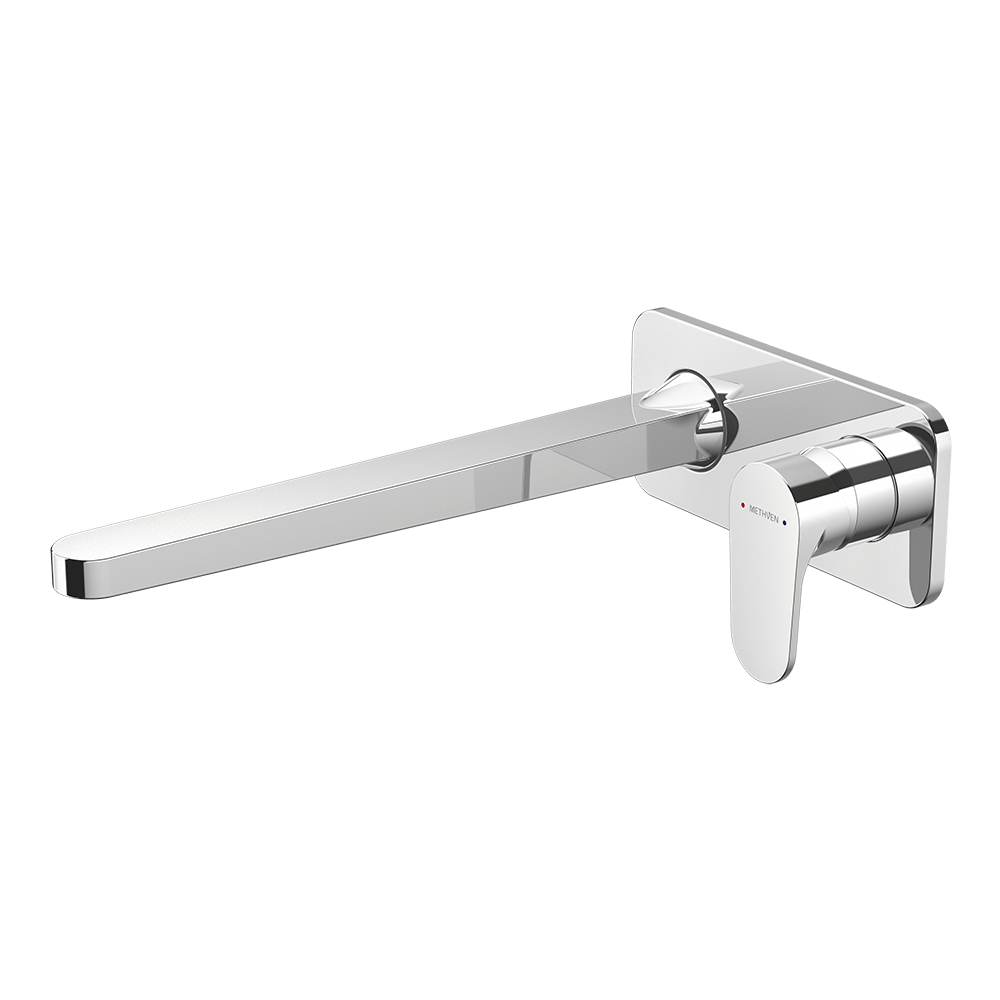 Glide Plate Bath Mixer with 300mm Spout Chrome