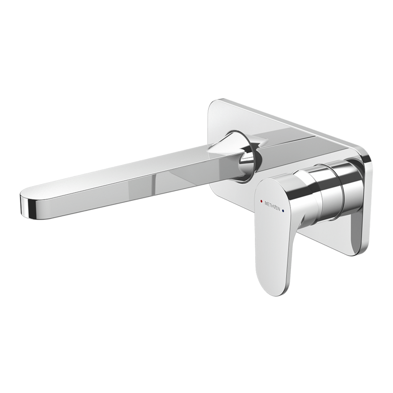 Glide Plate Basin Mixer with 200mm Spout Chrome