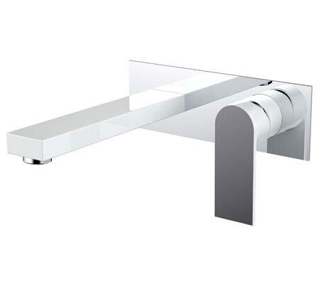 Kiato Wall Basin Set White Chrome