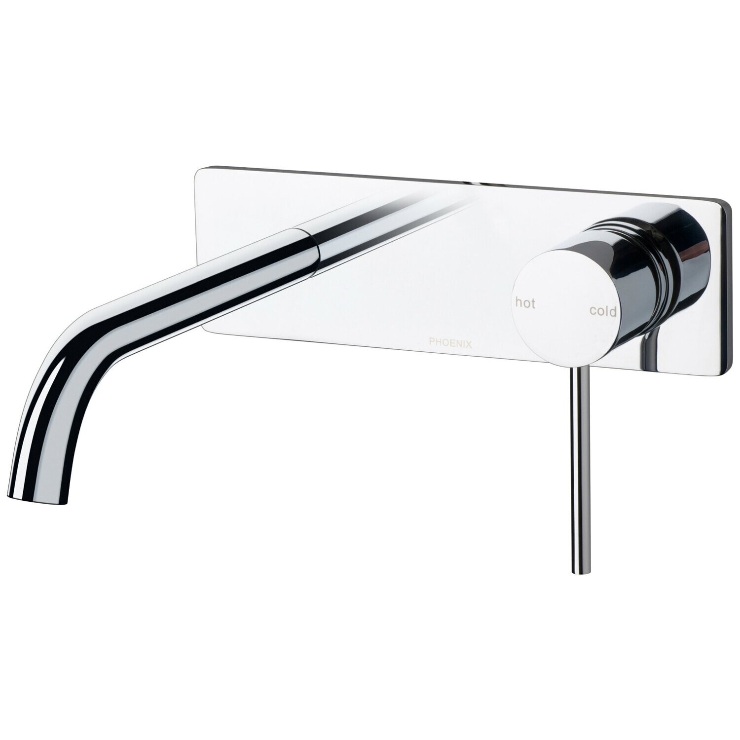 Vivid Slimline Wall Bath Set 180mm Curved Chrome