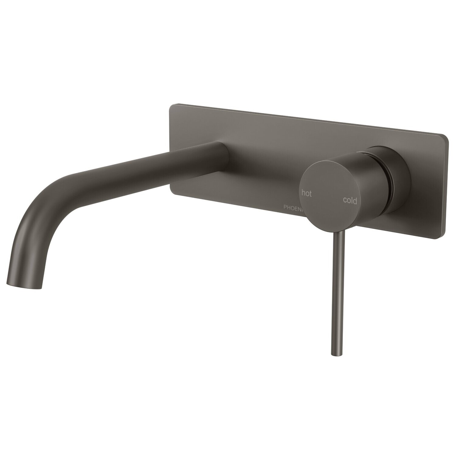 Vivid Slimline Wall Basin Set 180mm Curved Gun Metal