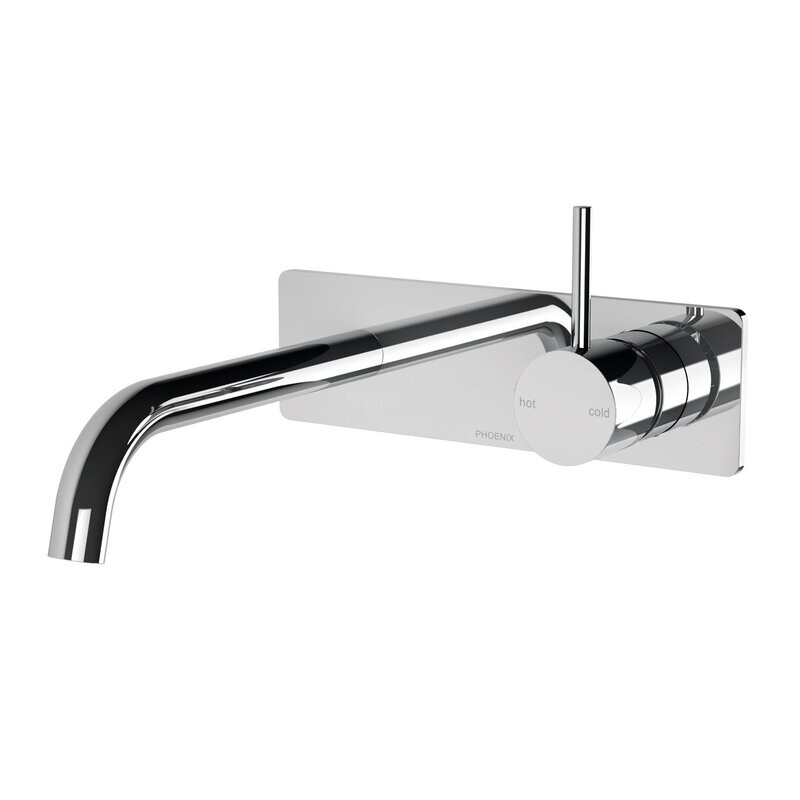 Vivid Slimline Up Wall Basin Bath Mixer Set Chrome