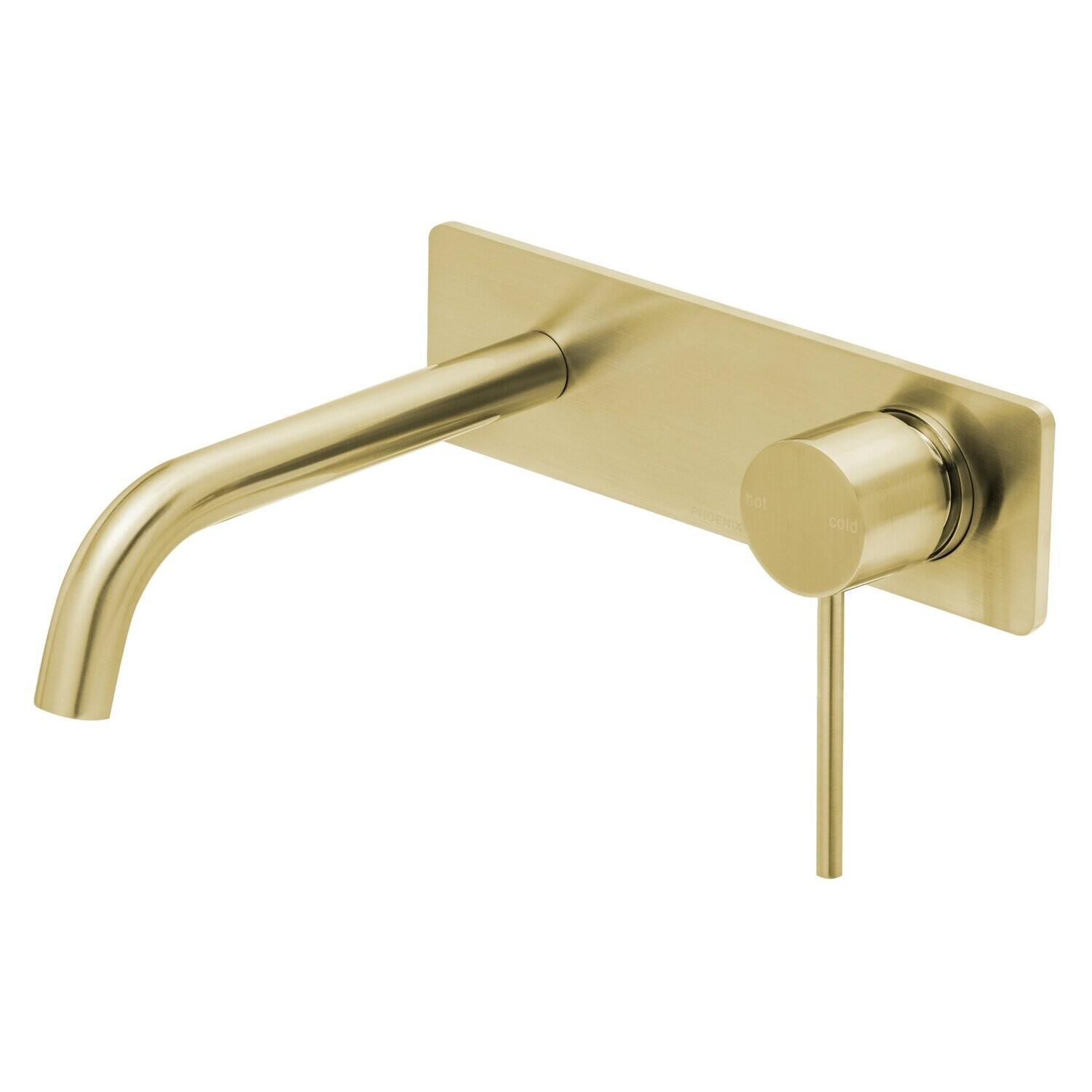 Vivid Slimline Wall Bath Set 180mm Curved Brushed Gold
