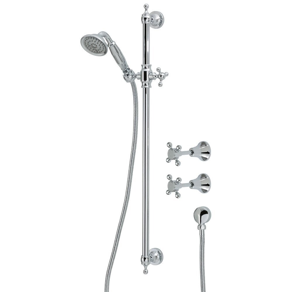 Lillian Rail Shower Set With Taps Chrome
