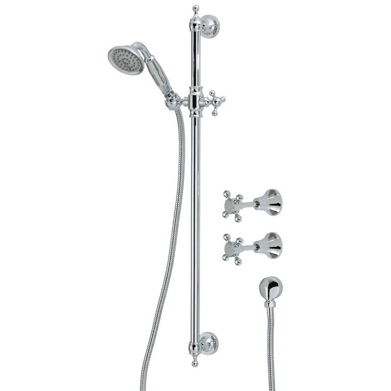 Lillian Rail Shower Set With Taps Chrome