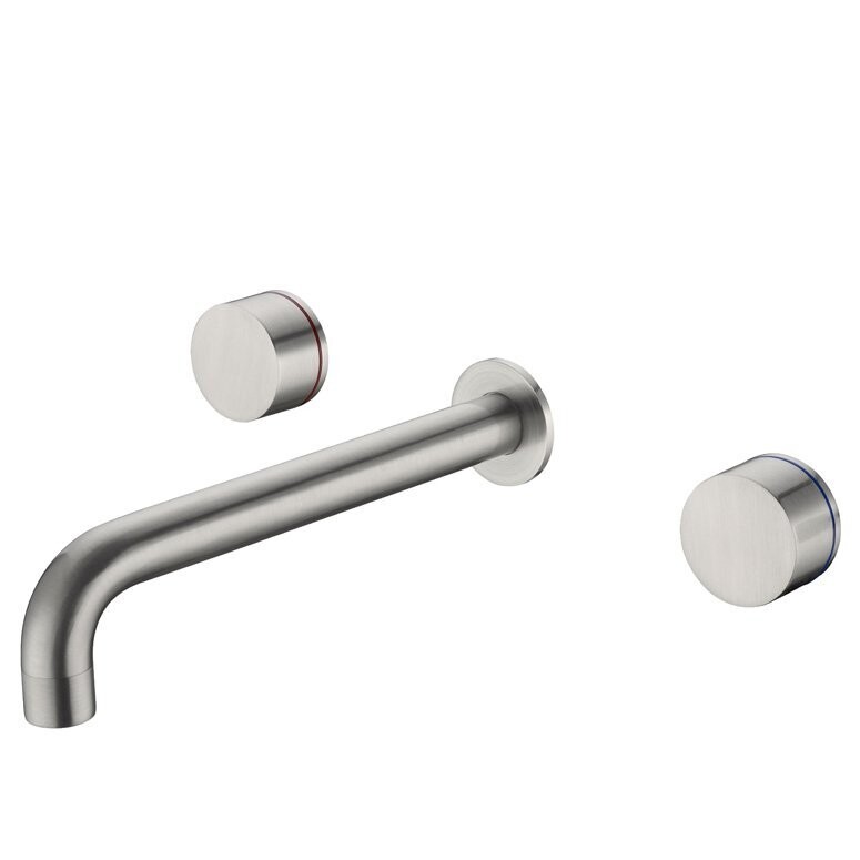 Kara Wall Basin Set 217mm Brushed Nickel