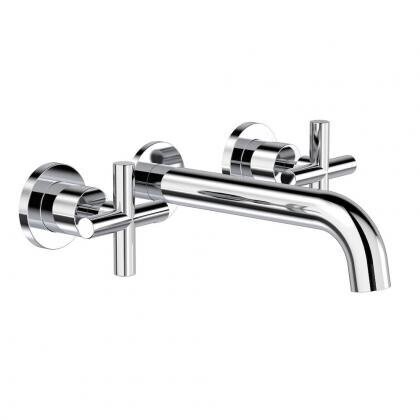 Clark Cross Wall Basin Bath Set 180mm Chrome