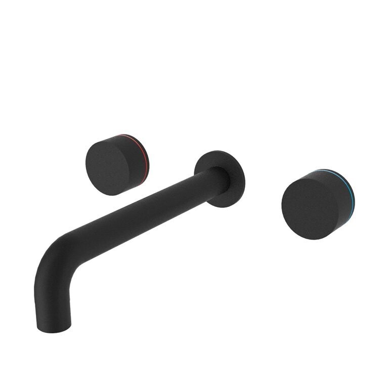 Kara Wall Basin Set 217mm Matte Black