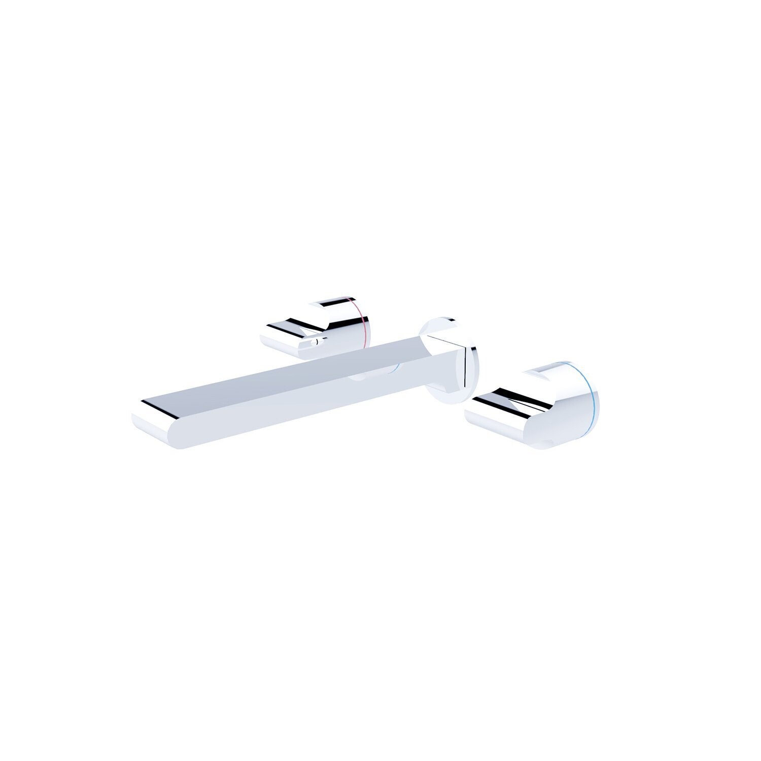 Pearl Wall Basin Set Chrome