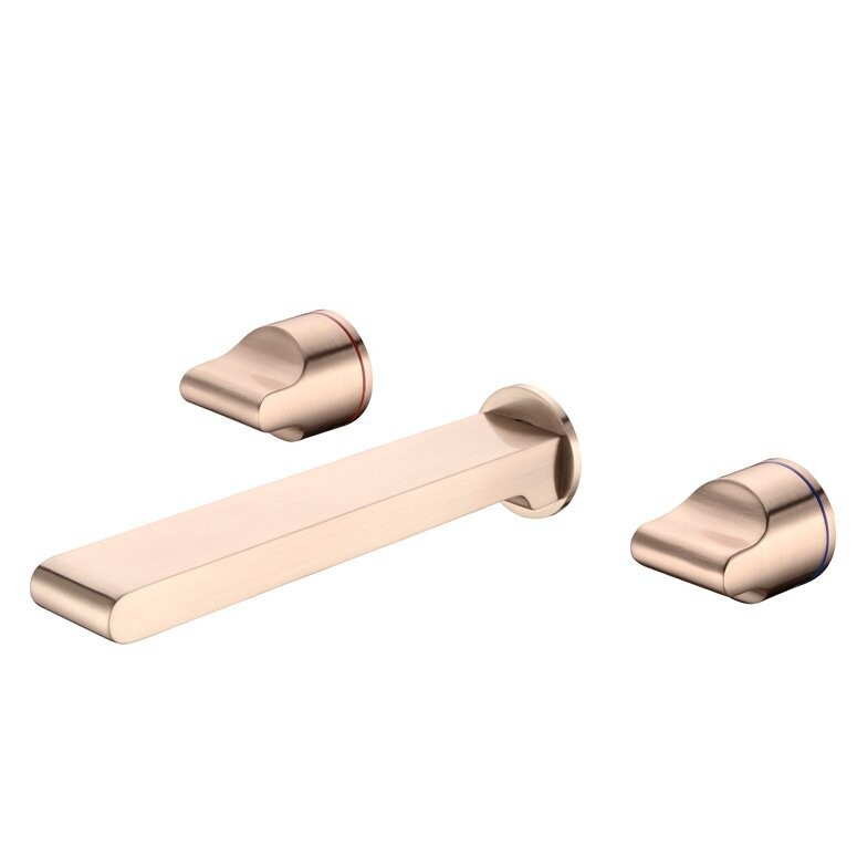 Pearl Wall Basin Set Brushed Rose Gold