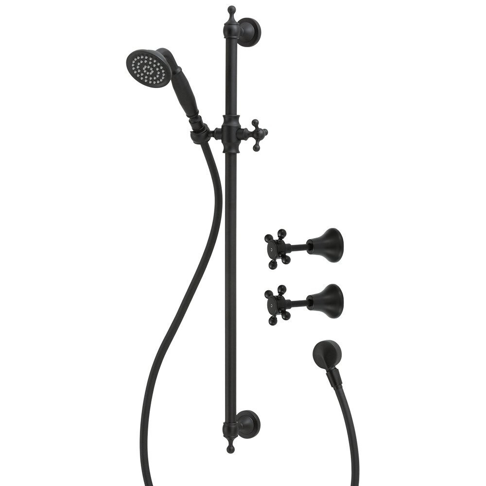 Lillian Rail Shower Set With Taps Matte Black