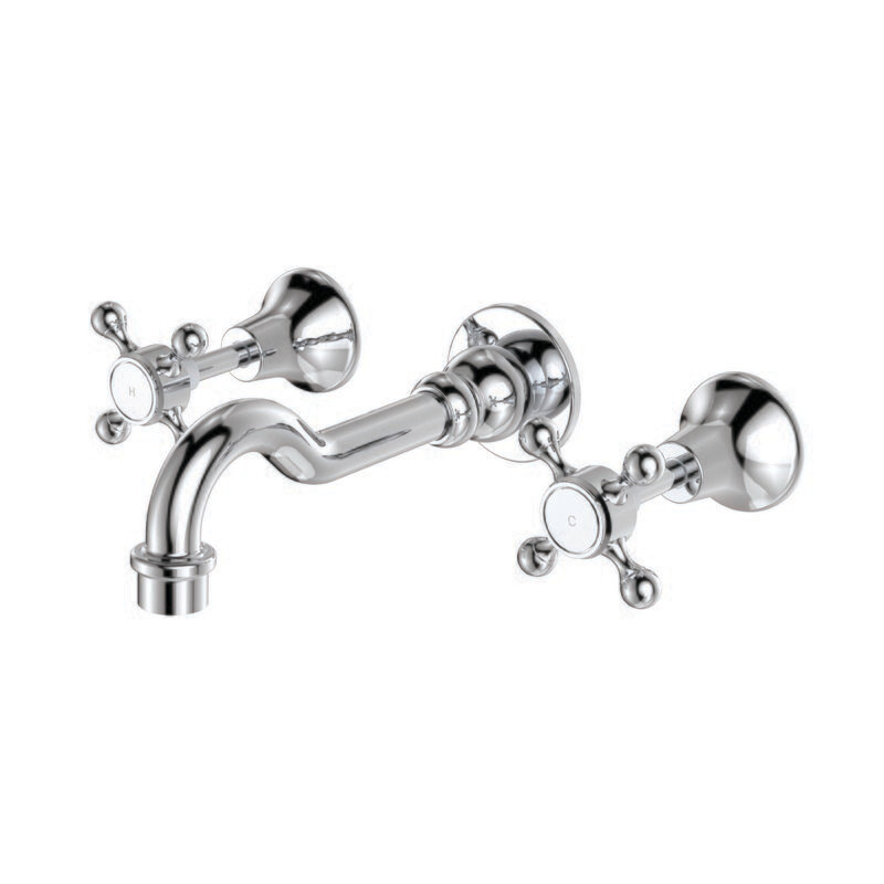 Lillian Shepherds Crook Bath Set Chrome