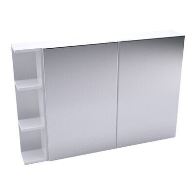 Pencil Edge Mirror Cabinet With Side Shelf 900 Pencil Edge Mirror Cabinet With Side Shelf 900