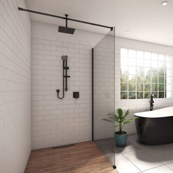 M Series Wall Fixed Panel Black 960mm