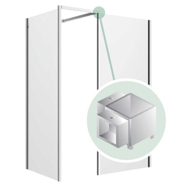 Kubix Shower Panel Joiner Chrome