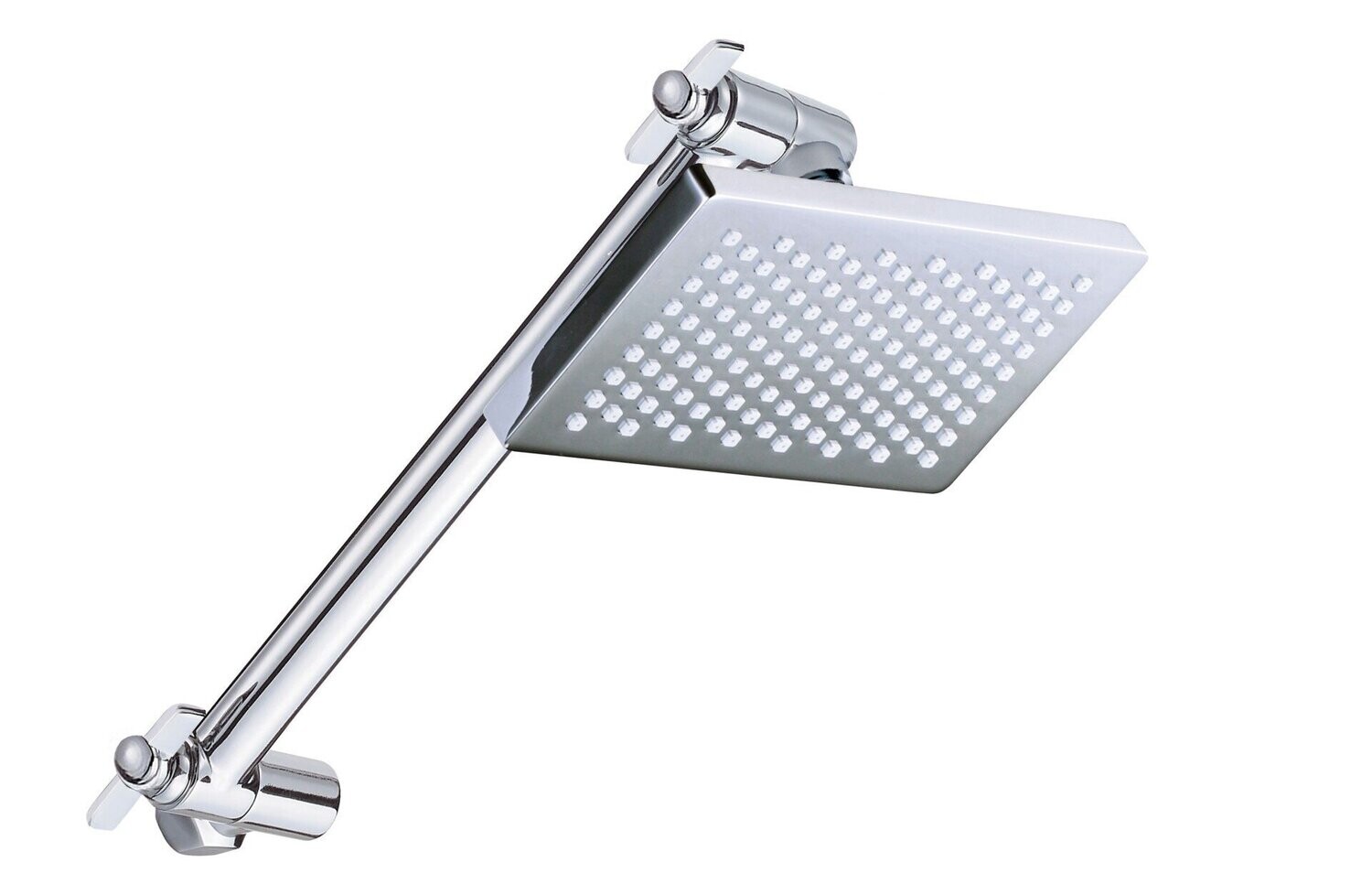 Bakara Small Rectangular Wall Shower on All Directional Arm