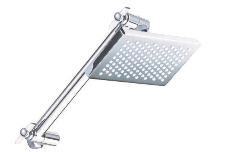 Bakara Small Rectangular Wall Shower on Heavy Duty Arm