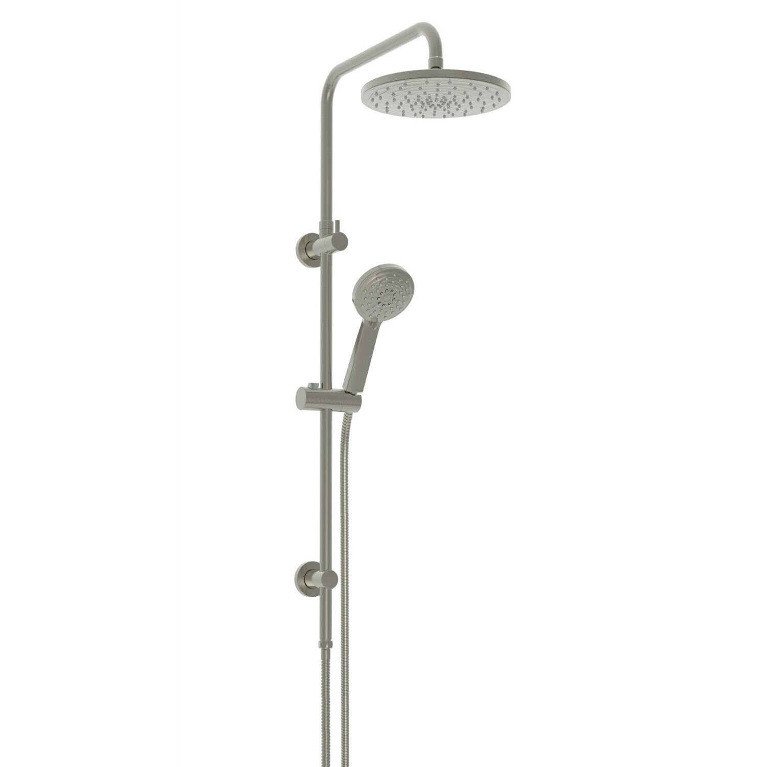 Optima Twin Rail Shower Brushed Nickel