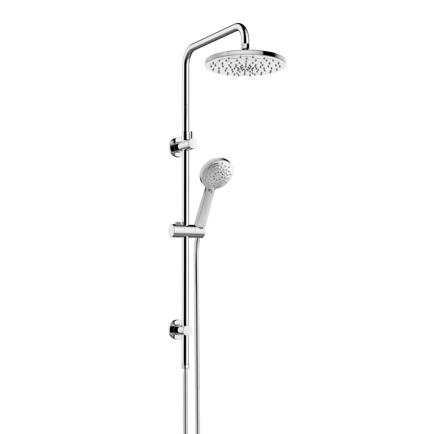Optima Twin Rail Shower Chrome