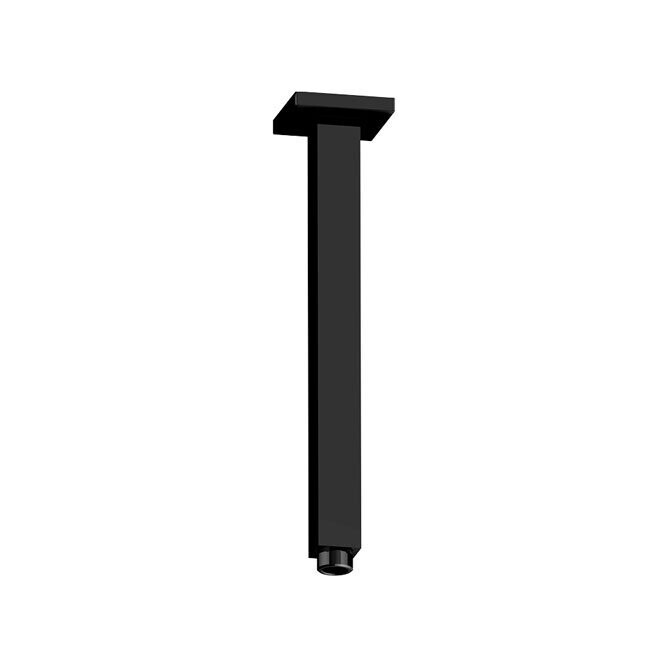 Jet Square Ceiling Dropper 450mm Matte Black