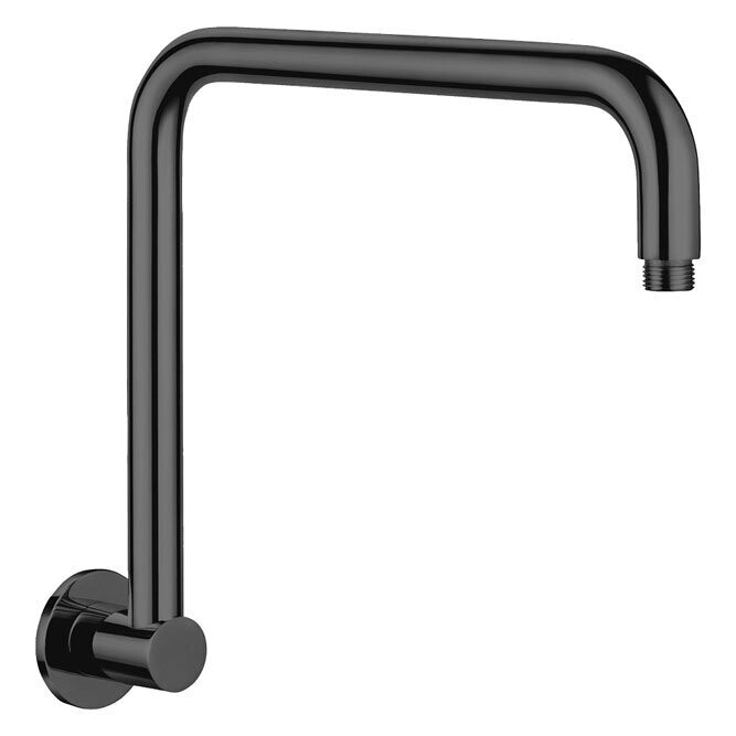 Isabella Round Fixed Gooseneck 'U' Arm Matte Black